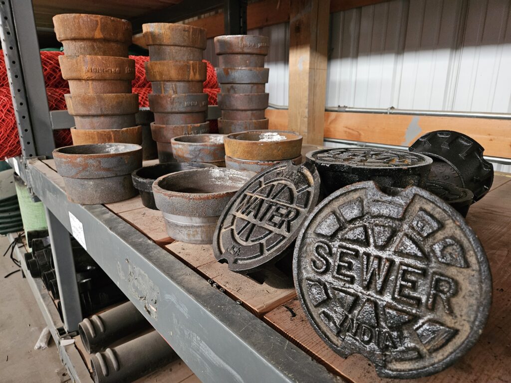 sewer caps at construction supply house