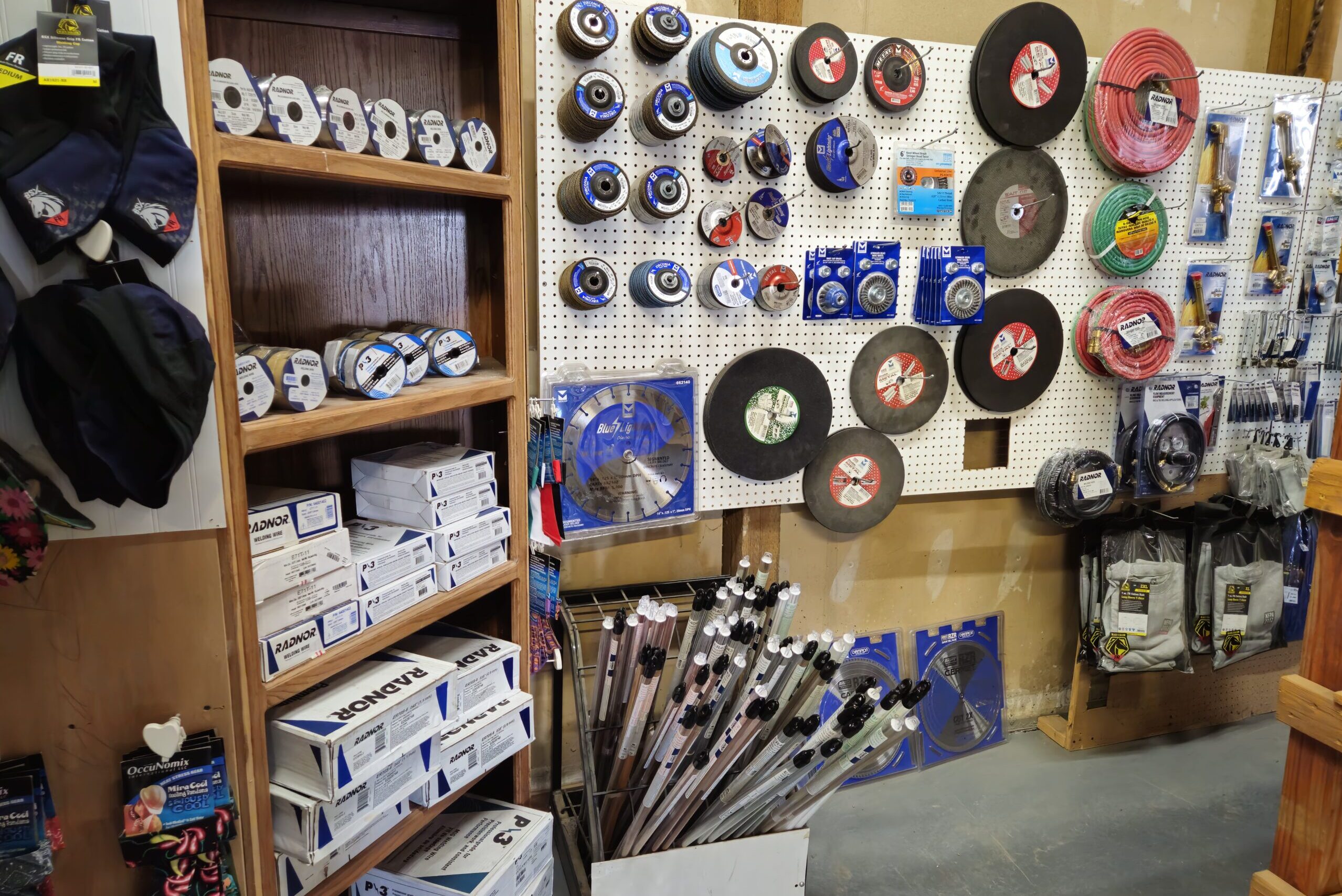 welding supplies at construction supply house