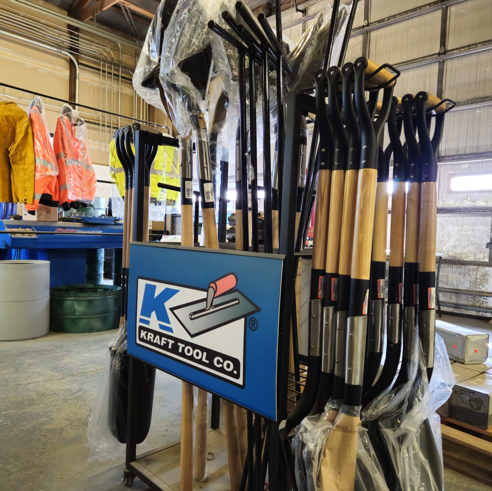 shovels at construction supply house