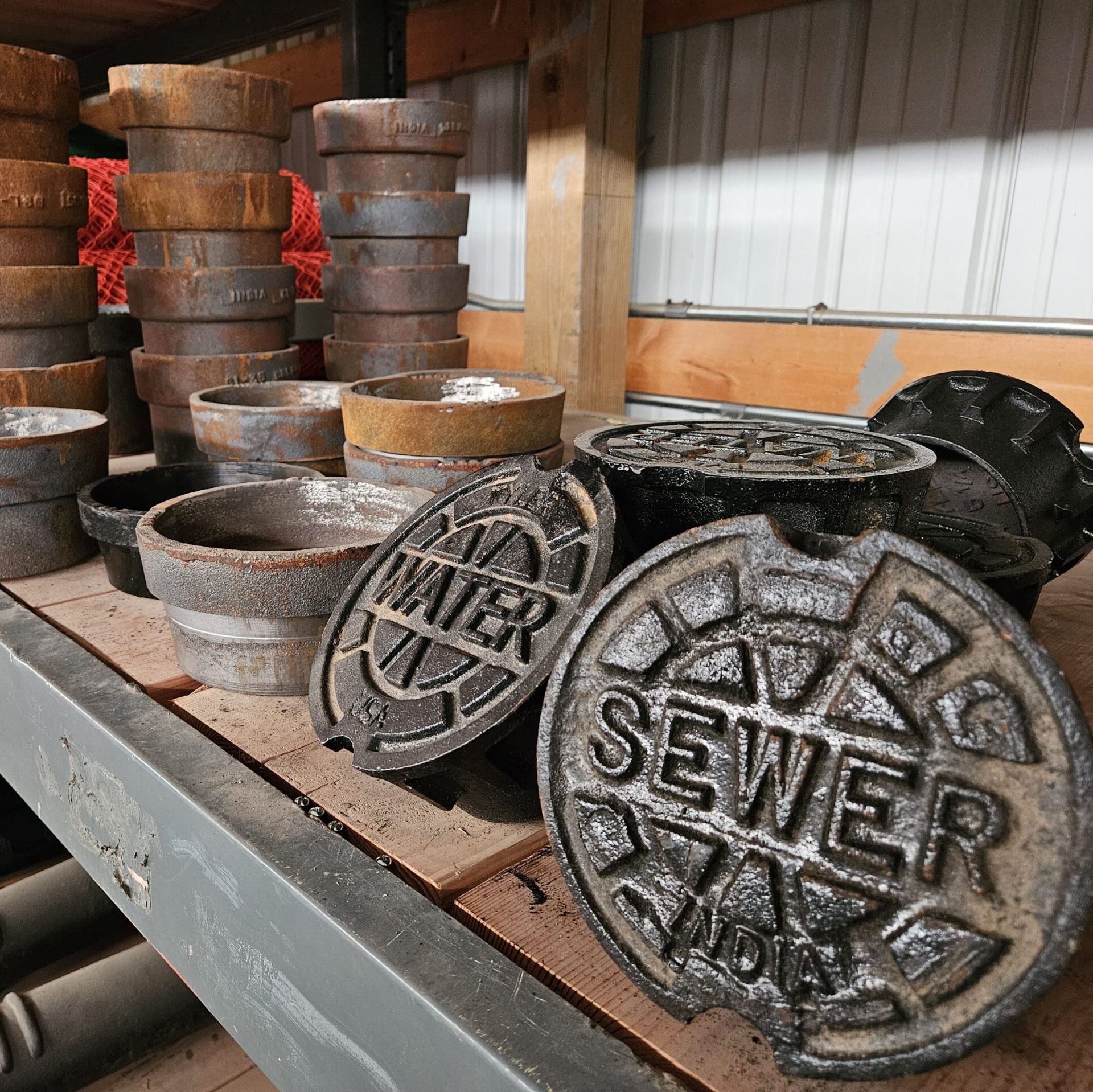 sewer caps at construction supply house