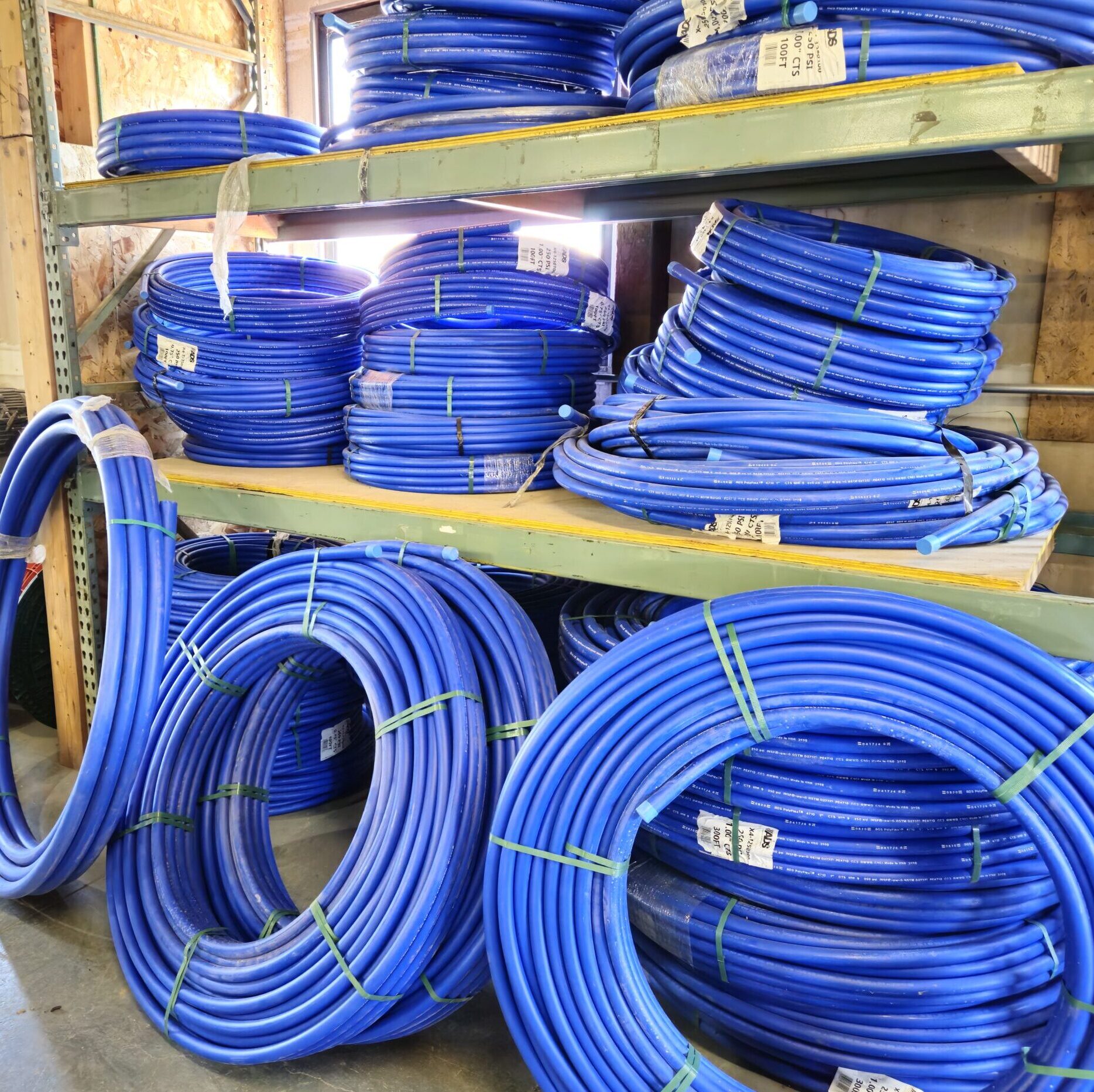 water line at construction supply house